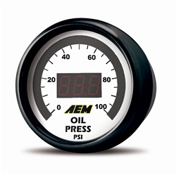 AEM Digital Oil/Fuel Pressure Display Gauge (0-100psi)