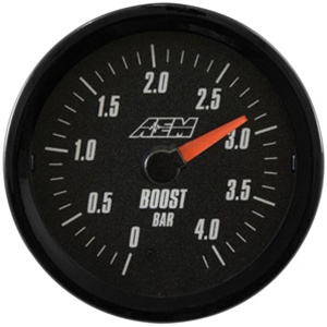 AEM Analog Boost Display Gauge (0 to 4.1BAR) - Black Face