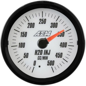 AEM Analog Water/Methanol Flow Display Gauge (0-500cc) - White Face