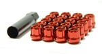 Muteki Open-Ended Lightweight Lug Nuts in Red - 12x1.50mm