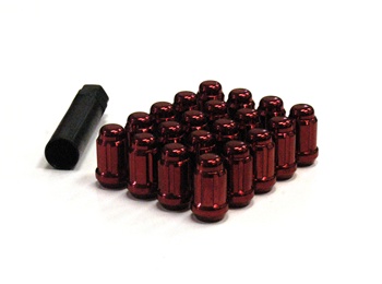 Muteki Closed-Ended Lightweight Lug Nuts in Red - 12x1.25mm