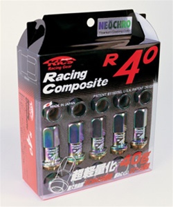 Project Kics R40 NeoChro Racing Composite Lug Nuts - 12x1.50mm (20 piece Lug Nut Set)