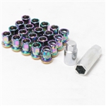 Project Kics R26 NeoChro Racing Composite Lug Nuts with Locks - 12x1.25mm (16 piece Lug Nut Set with 4 Locks)