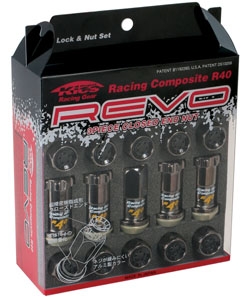 Project Kics R40 REVO Racing Composite Lug Nuts with Locks - 12x1.25mm (16 piece Lug Nut Set with 4 Locks)