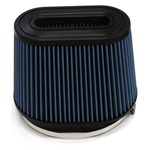 Injen/AMSOIL Ea Nanofiber Dry Oval Air Filter - 8.50" x 9.00" Flange Diameter  7.00" Tall / 4.00" x 8.00" Top - 70 pleat