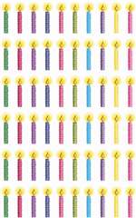 Hanukah Candle Stickers - 50/sheet - 5 pack
