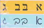 Alef bet room border in Hebrew script and block