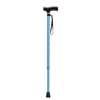 Adjustable Lightweight Blue Twist "T" Handle Cane with Wrist Strap