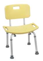 Yellow Bathroom Safety Shower Tub Bench Chair with Back