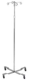 Economy Removable Top Chrome I. V. Pole