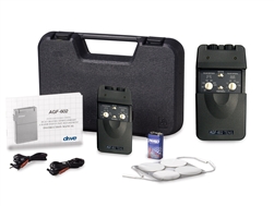 Portable Digital Dual Channel 3 Mode TENS Unit with Carrying Case and Electrodes