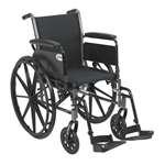 Cruiser III Light Weight Wheelchair with Flip Back Removable Full Arms and Swing Away Footrest