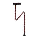 Lightweight Adjustable White Dot Folding Cane with T Handle