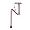 Adjustable Lightweight Red Crackle Folding Cane with Gel Hand Grip