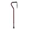 Adjustable Height Offset Handle Red Crackle Cane with Gel Hand Grip