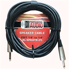25 Foot Speaker Cable 1/4" to 1/4" - Adkins Professional Audio