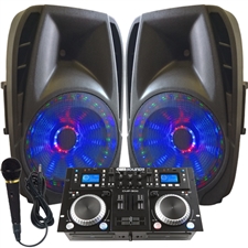 Light Em' Up! - Lighted Powered 15" DJ System - 1600 Watts