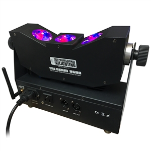 LED Tri-Beam RGBA Wireless Battery Up-Light - Adkins Professional Lighting