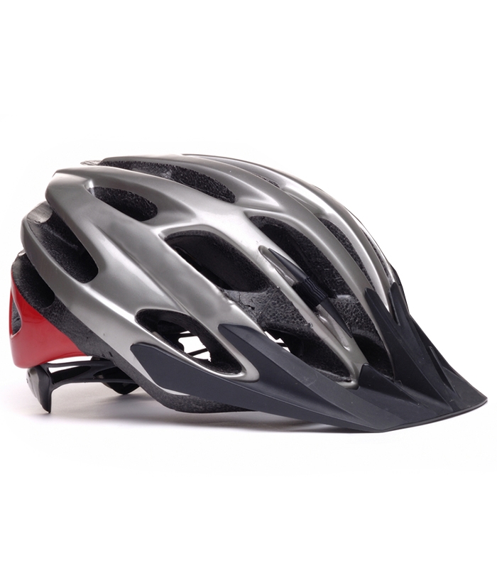 Cyclist Red Helmet