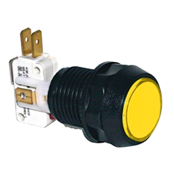 Small Round Illuminated Pushbutton - Yellow