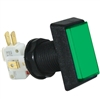 Medium Rectangle Illuminated Pushbutton Green