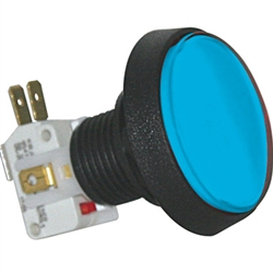 Medium Round Illuminated Pushbutton - Blue