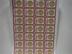 Vinyl Sticker Pricing Sheet "LOONIES ONLY" W/Image