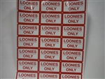 Vinyl Sticker Pricing Sheet "LOONIES ONLY"