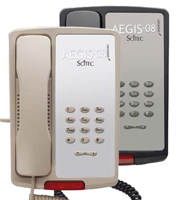 Scitek Aegis P08 Ash/Black Hotel Guest Phone