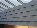 Whisperwave Natural Gray Acoustic Baffles: 2" x 1' x 4'