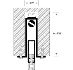 36" Mortised Wood Adjustable Door Bottom Seal | 5/8"