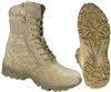 ROTHCO FORCED ENTRY DEPLOYMENT BOOT WITH SIDE ZIPPER 8"- DESERT TAN