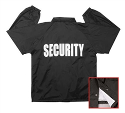 LINED COACHES JACKET / SECURITY- BLACK