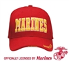 DELUXE LOW PROFILE CAP RED - W/GOLD ''MARINES''