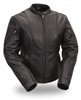 TOTAL STRANGER Women's Leather Side Buckled Racer Jacket - First Classics Â®