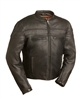 STAKES RACER A crossover leather jacket with perf strips