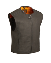 THE CLEVELAND VEST matte leather for a stylish look