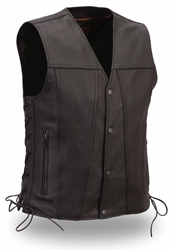 THE GAMBLER  Single Back Panel Vest w/ side laces