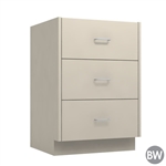 24" 3-Drawer Base Cabinet