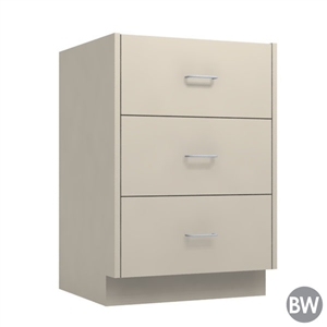 24" 3-Drawer Base Cabinet