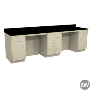 120" x 30" x 36 Steel Casework Kit with Epoxy Top - Standing Height