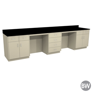 144" x 30" x 36 Steel Casework Kit with Epoxy Top - Standing Height