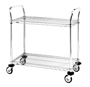 36"L x 18"W 2-Tier Stainless Steel Series Utility Cart