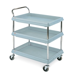 Metro BC2636-3D Deep-Ledge Polymer Utility Cart - 3 Shelf Unit