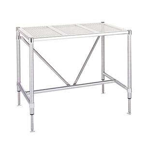 Metro Cleanroom Table, Perforated Top Electropolished - 30" x 48"