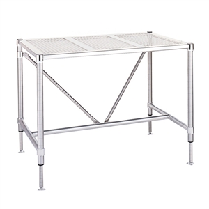 Metro Cleanroom Table, Perforated Top Electropolished - 30" x 60"