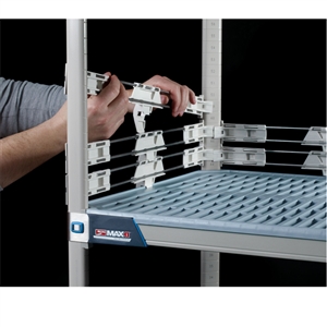 2" MetroMax Q Stackable Shelf Ledges- Side (24"D Shelf)