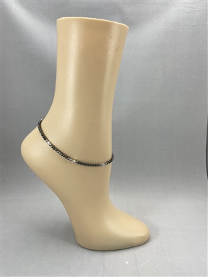 Faceted Hematite Anklet