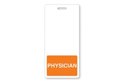 "Physician" Vertical Badge Buddies, Orange