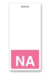 "NA" Vertical Badge Buddies, Pink